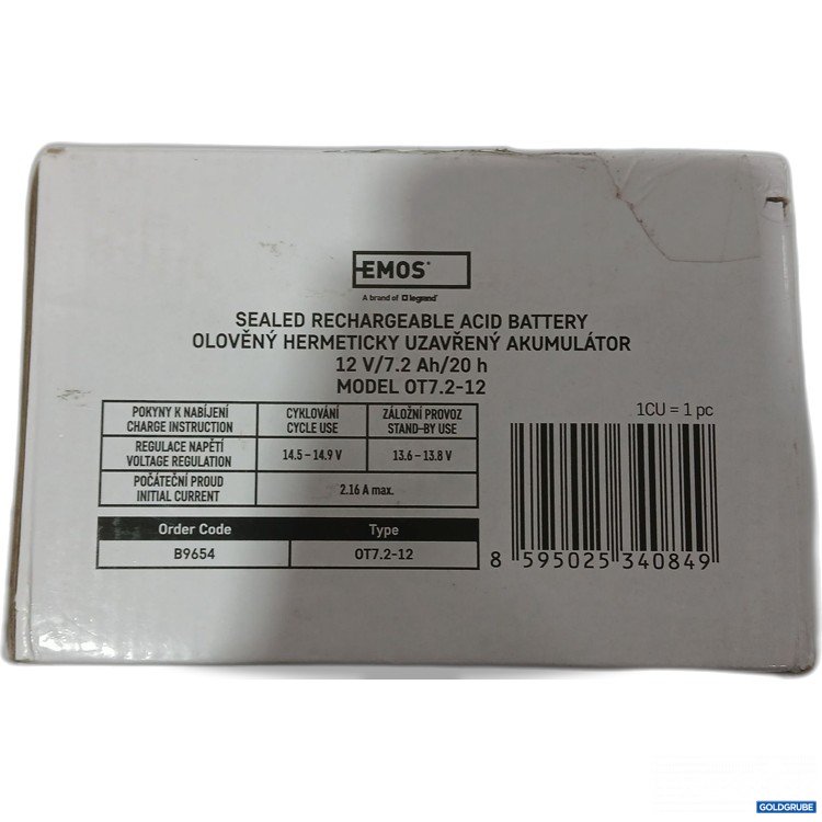Artikel Nr. 971152 Artikel Nr. 971152: Sealed Rechargeable Acid Battery 12V/7,2Ah/20h, Model OT7.2-12