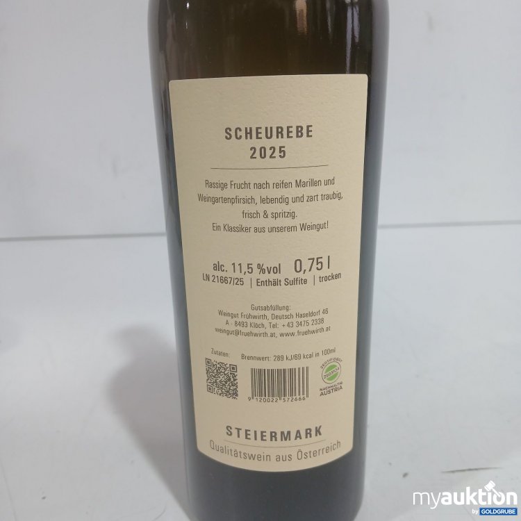 Artikel Nr. 469153 Artikel Nr. 469153: Frühwirth Scheurebe 750ml