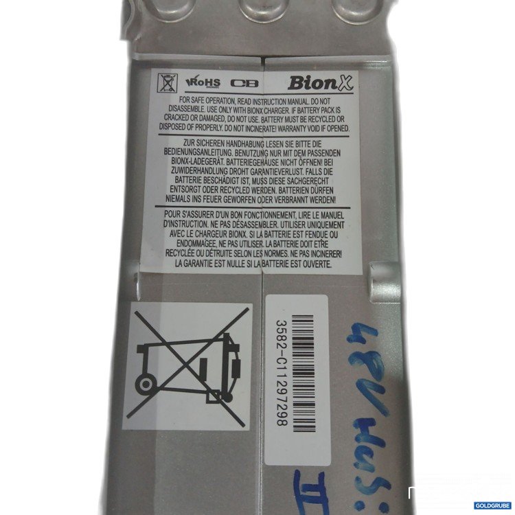 Artikel Nr. 992153 Artikel Nr. 992153: BionX Ride Gepäckträger-Akku 3582-C11297298