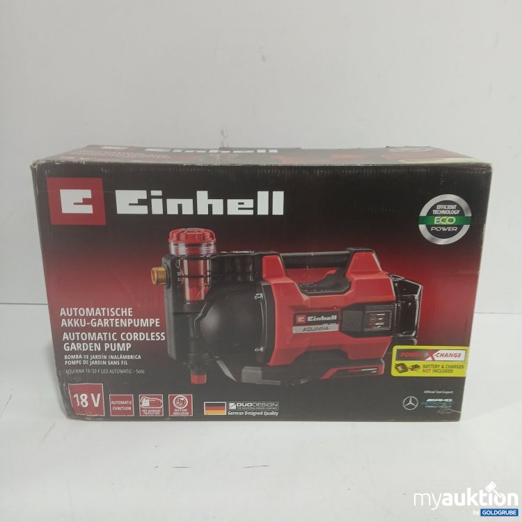 Artikel Nr. 465154 Artikel Nr. 465154: Einhell Automatische Akku-Gartenpumpe 18V 41.804.60
