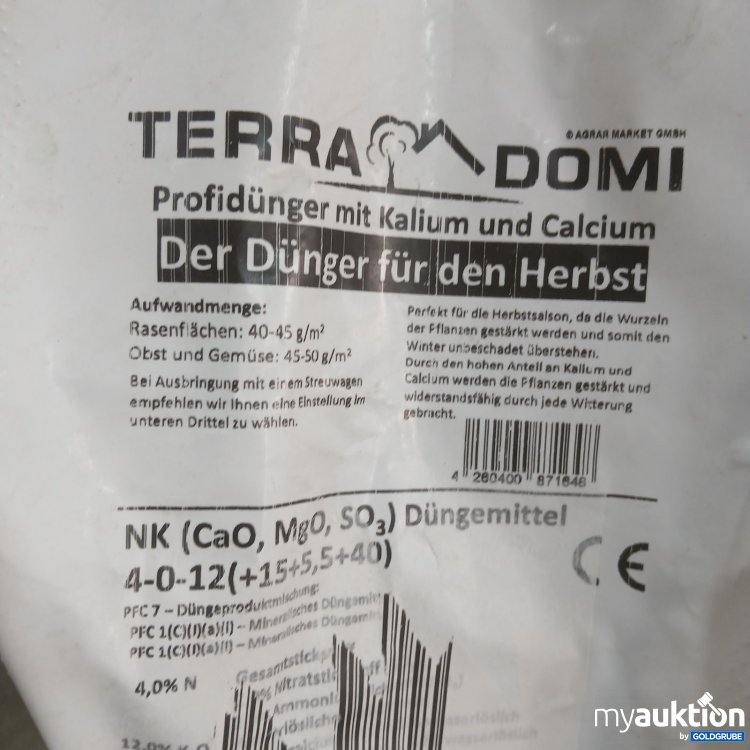 Artikel Nr. 466154 Artikel Nr. 466154: Terra Domi 1 Sack Profidünger mit Kalium und Calcium