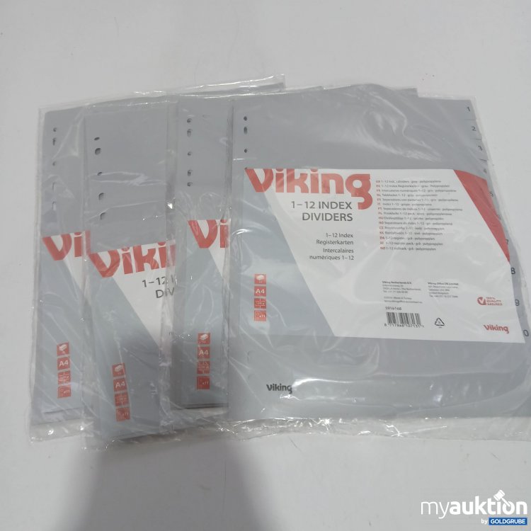 Artikel Nr. 911154 Artikel Nr. 911154: Viking 1-12 Index Registerkarten Grau 5er Pack x12 Stück A4