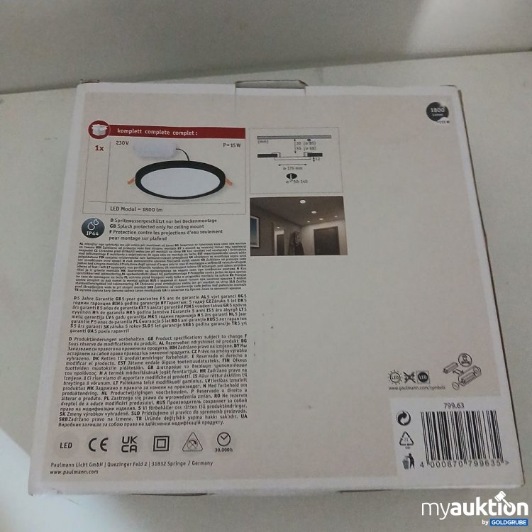 Artikel Nr. 922154: Paulmann Areo VariFit 1800 lm 15 W 230 V