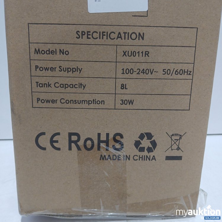 Artikel Nr. 959155: Humidifier Model: XU011R 100-240V~ 50/60Hz  8L 