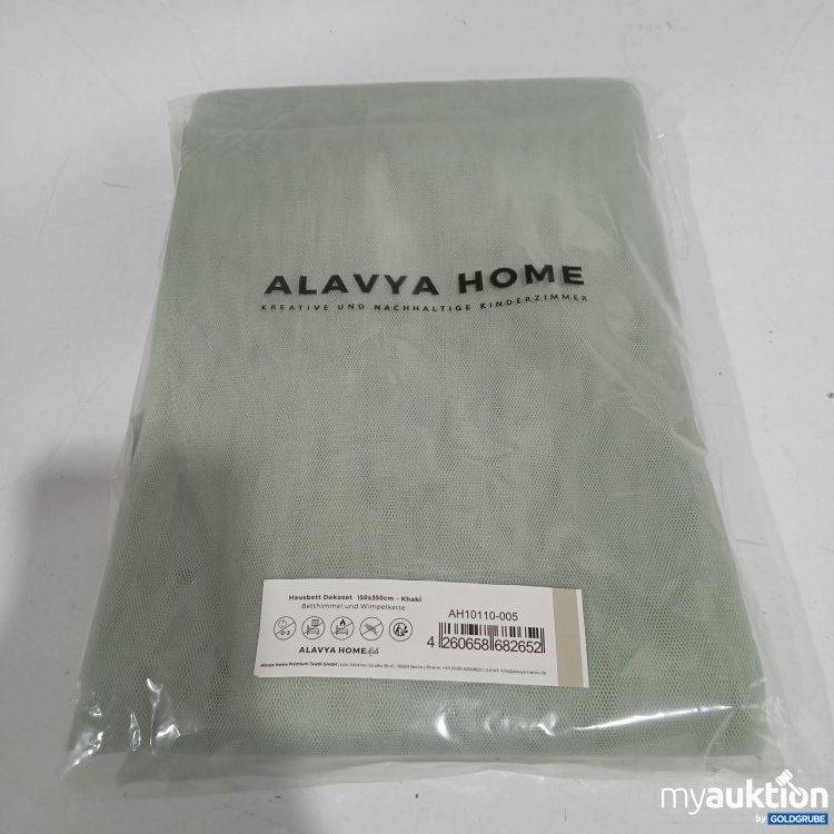 Artikel Nr. 442156: Alavya Home Hausbett Dekoset 150x350cm Khaki Betthimmel & Wimpelkette 