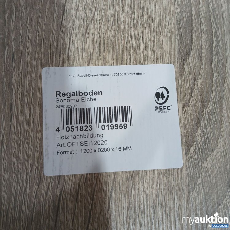 Artikel Nr. 524156: Regalboden Holznachbildung Sanoma Eiche 1200x0200x16mm 