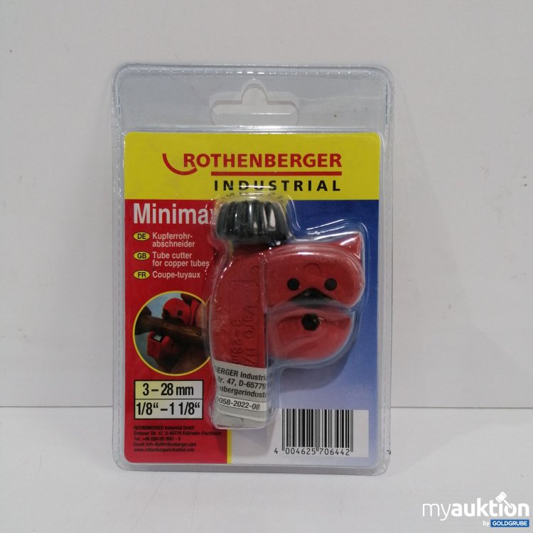 Artikel Nr. 860156 Artikel Nr. 860156: Rothenberger Industrial Minimax Kupferrohrabschneider 3-28 mm