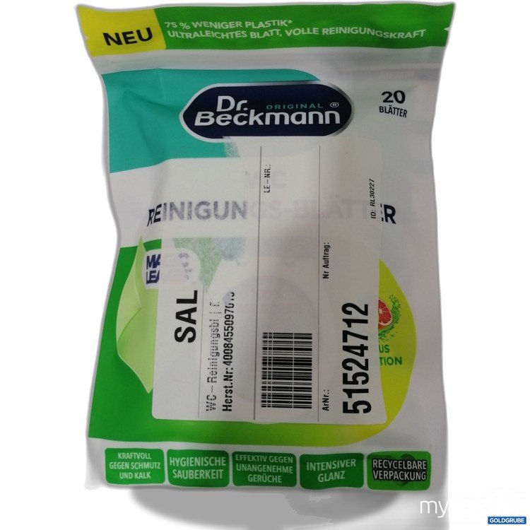 Artikel Nr. 891156: Dr. Beckmann WC Reinigungs Blätter 20Stk