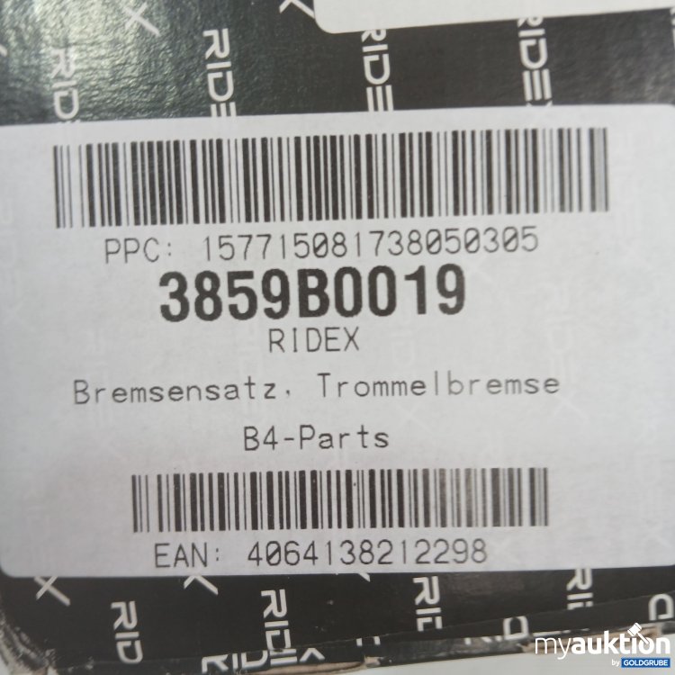 Artikel Nr. 968156 Artikel Nr. 968156: Ridex Trommelbremse 3859B0019