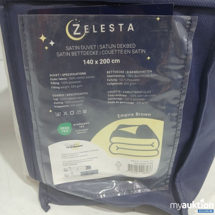 Artikel Nr. 986156 Artikel Nr. 986156: Zelesta Satin Bettdecke 140x200cm Empire Brown