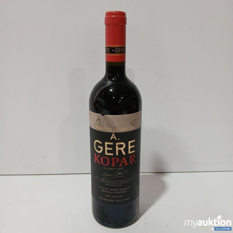 Artikel Nr. 835157 Artikel Nr. 835157: A. Gere Kopar Villanyi Cuvée 750ml