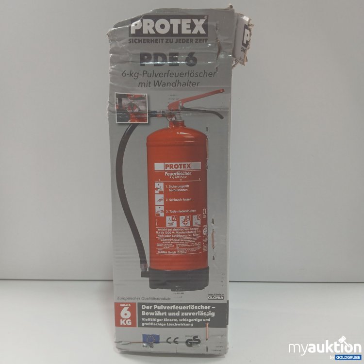 Artikel Nr. 852157 Artikel Nr. 852157: Protex PED6 6kg Pulverfeuerlöscher mit Wandhalter