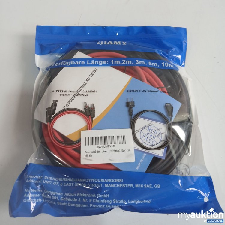 Artikel Nr. 865157: Ijiamy Solarkabel mit Stecker H1Z2Z2-K