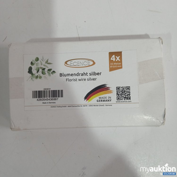 Artikel Nr. 874157: ECENCE Blumendraht Silber 4× 35m