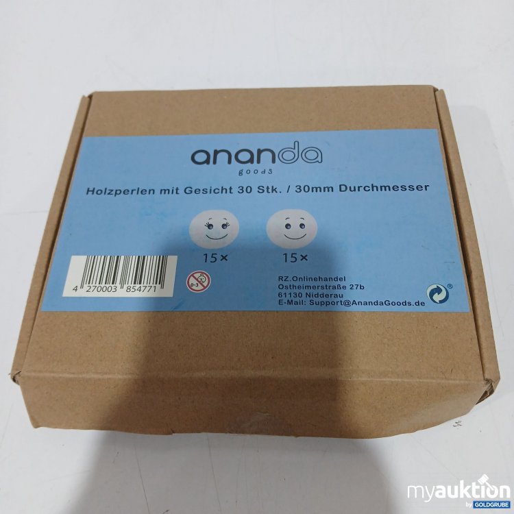 Artikel Nr. 895157 Artikel Nr. 895157: Ananda Holzperlen mit Gesicht 30stk 30mm