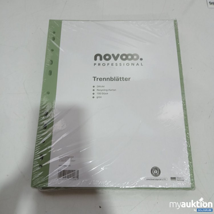 Artikel Nr. 984157 Artikel Nr. 984157: Novoo Peofessional Trennblätter A4 100 Stk grün