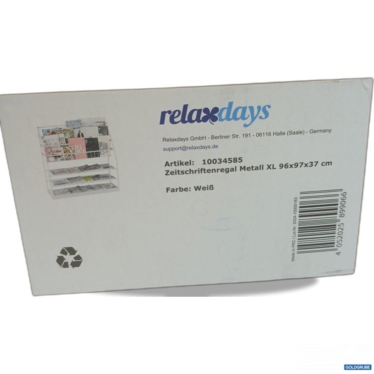Artikel Nr. 447158 Artikel Nr. 447158: relaxdays Zeitschriftenregal Metall XL 96x97x37cm weiß