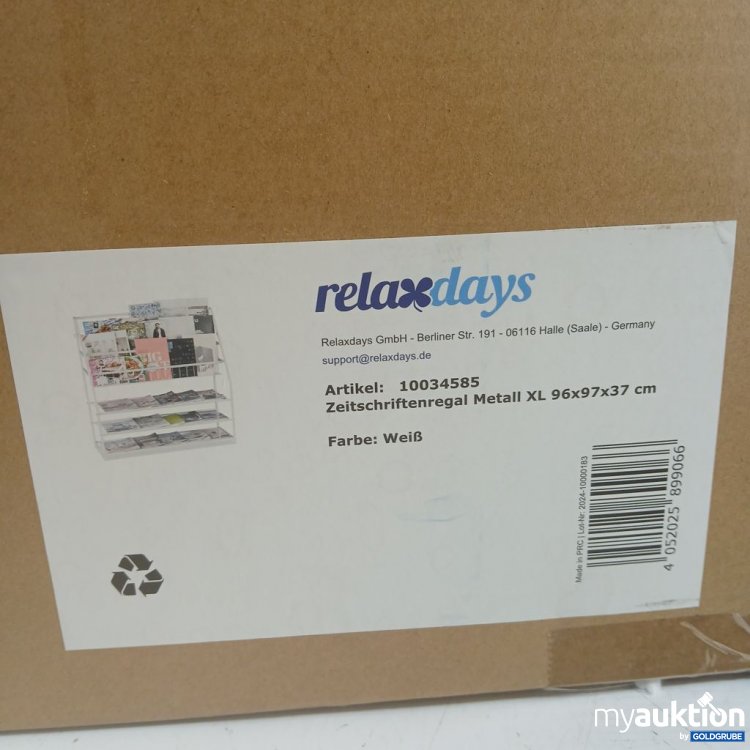 Artikel Nr. 447158 Artikel Nr. 447158: relaxdays Zeitschriftenregal Metall XL 96x97x37cm weiß