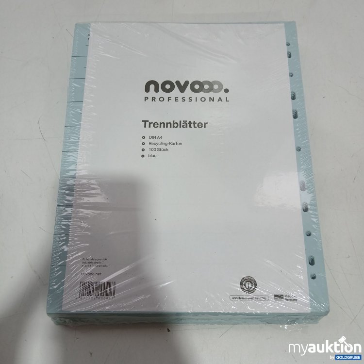 Artikel Nr. 984158 Artikel Nr. 984158: Novoo Peofessional Trennblätter A4 100 Stk Blau