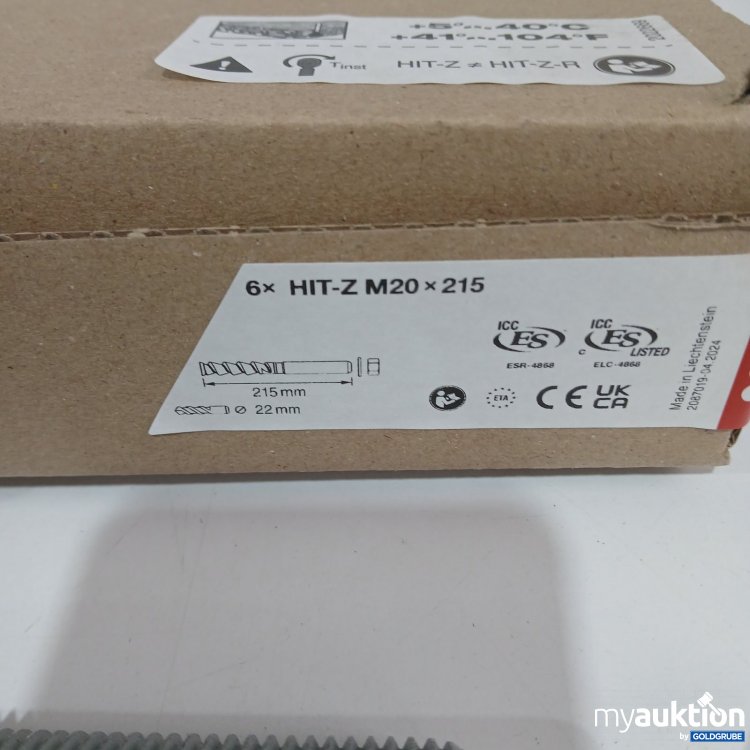 Artikel Nr. 445159: Hilti 6 x HIT-Z M20 215 Befestigungsschrauben