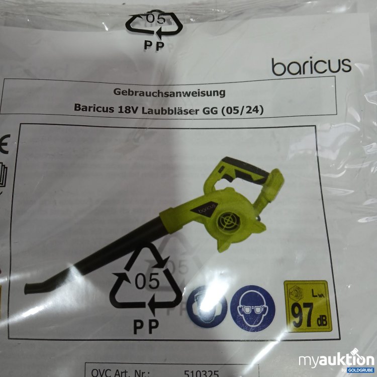 Artikel Nr. 805159 Artikel Nr. 805159: Baricus 18V Laubbläser GG(05/24)