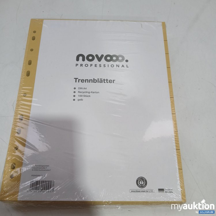Artikel Nr. 984159 Artikel Nr. 984159: Novoo Peofessional Trennblätter A4 100Stk gelb