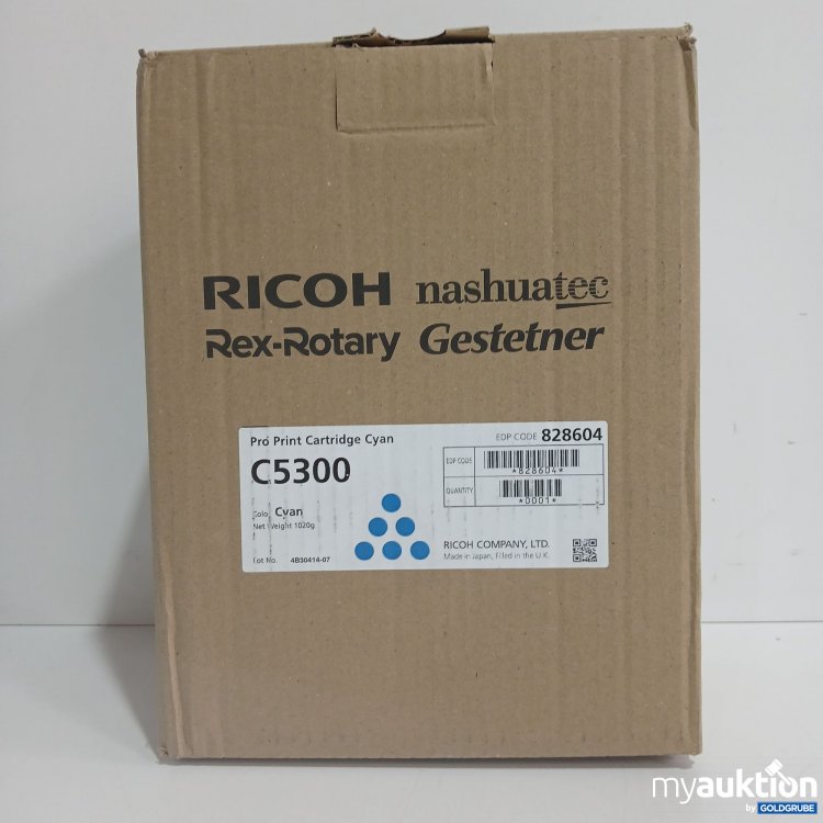 Artikel Nr. 827160 Artikel Nr. 827160: Ricoh Pro Print Cartridge Cyan C5300