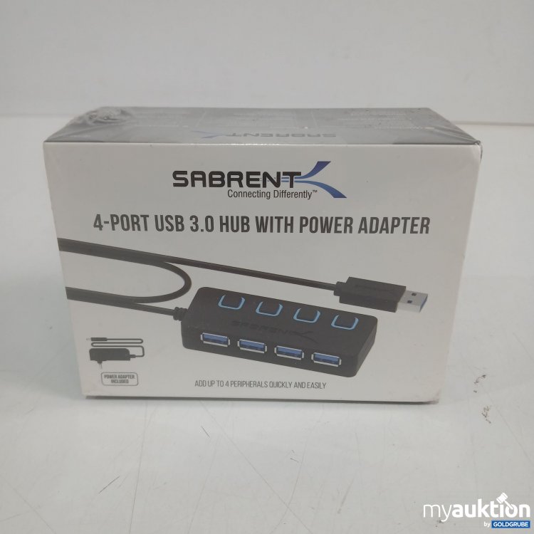 Artikel Nr. 889160: Sabrent 4 Port USB 3.0 Hub with Power Adapter