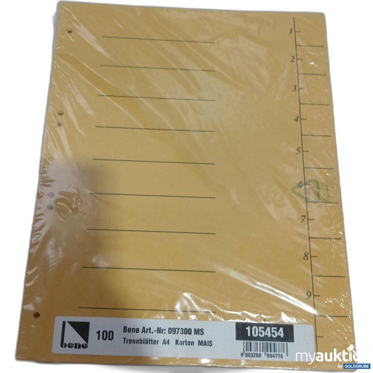 Artikel Nr. 984160 Artikel Nr. 984160: Bene 100 Stk Trennblätter Gelb A4