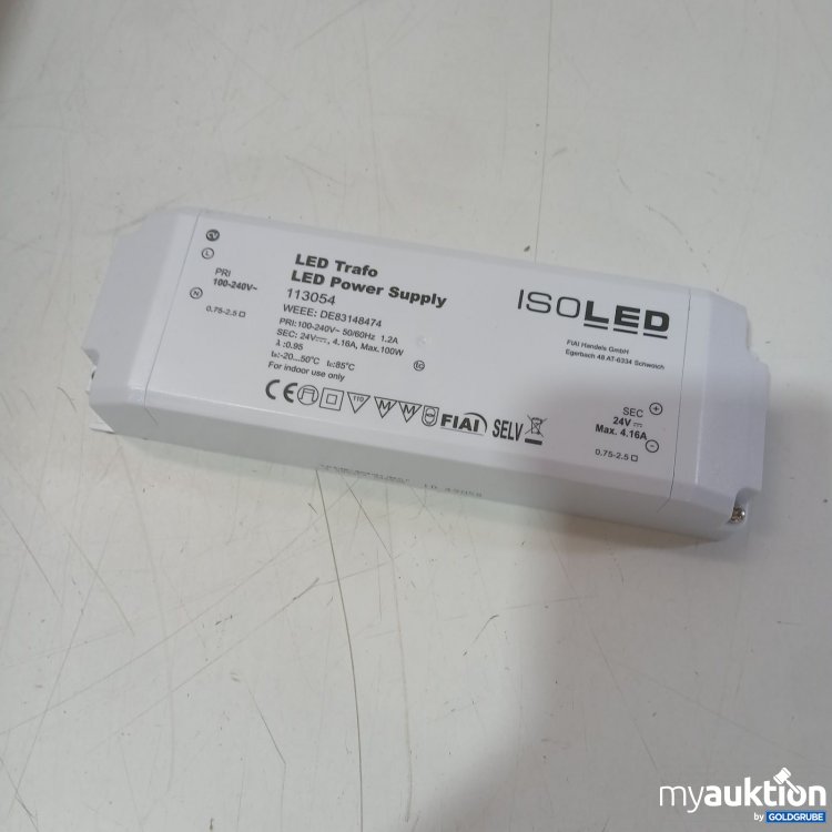 Artikel Nr. 466161 Artikel Nr. 466161: ISOLED LED Trafo 24V/DC 0-100W