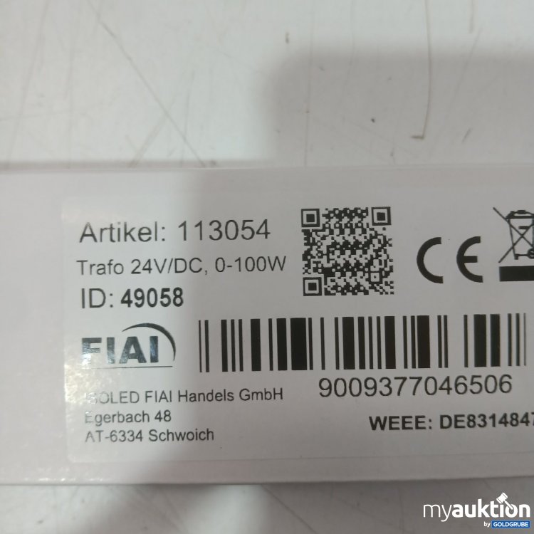Artikel Nr. 466161 Artikel Nr. 466161: ISOLED LED Trafo 24V/DC 0-100W