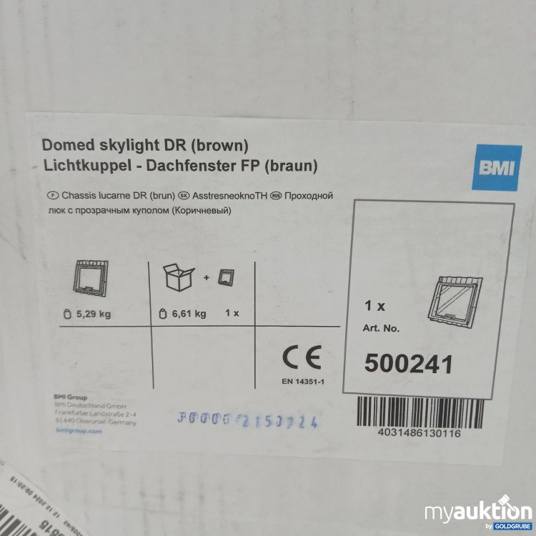 Artikel Nr. 815161 Artikel Nr. 815161: BMI Domed Skylight DR Brown 500241 Lichtkuppel Dachfenster