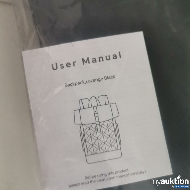 Artikel Nr. 825161 Artikel Nr. 825161: User Manual backpack Lozenge schwarz