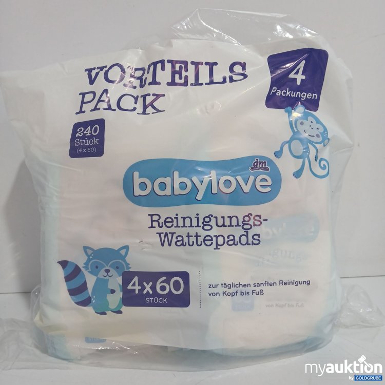Artikel Nr. 844162 Artikel Nr. 844162: Babylove Reinigungs Wattepads 4x60Stk