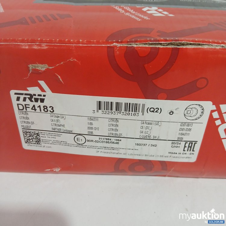 Artikel Nr. 827163: TRW Citroen Bremsscheibe DF4183