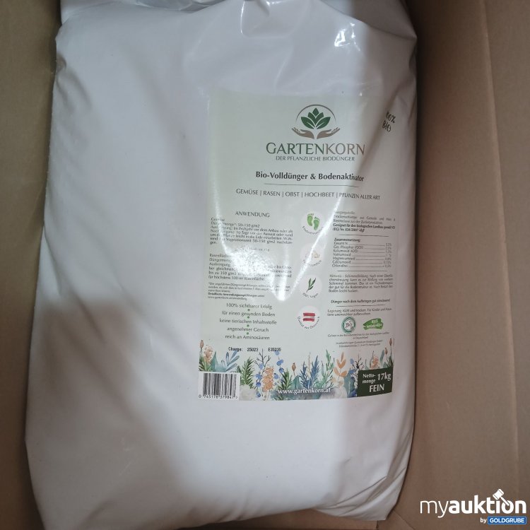 Artikel Nr. 852163: GartenKorn Bio-Volldünger & Bodenaktivator 17kg