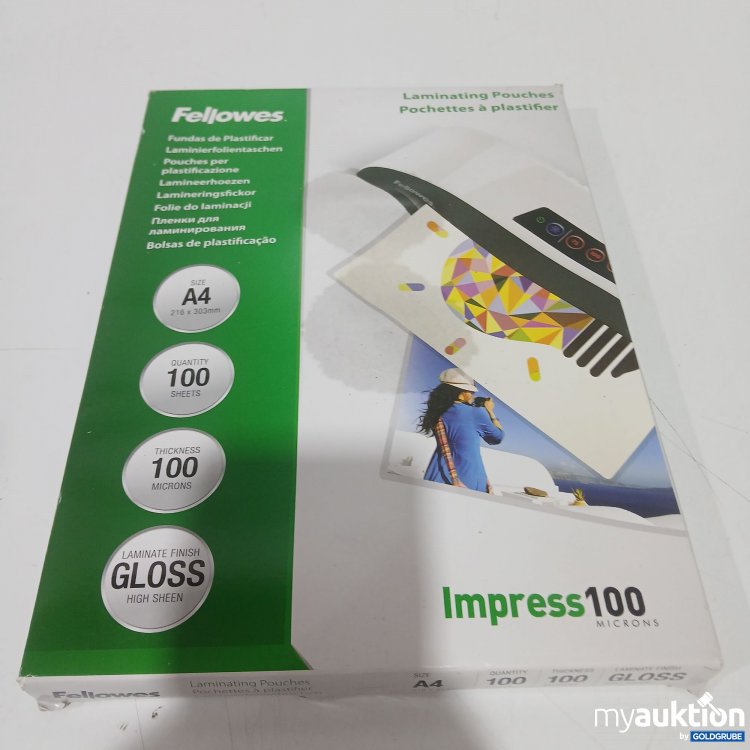 Artikel Nr. 895163: Fellowes Laminierfolientaschen Impress 100  A4 100stk 