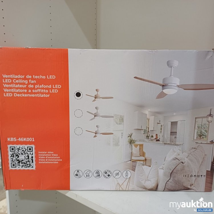 Artikel Nr. 942163: LED Deckenventilator mit 3 Flügeln