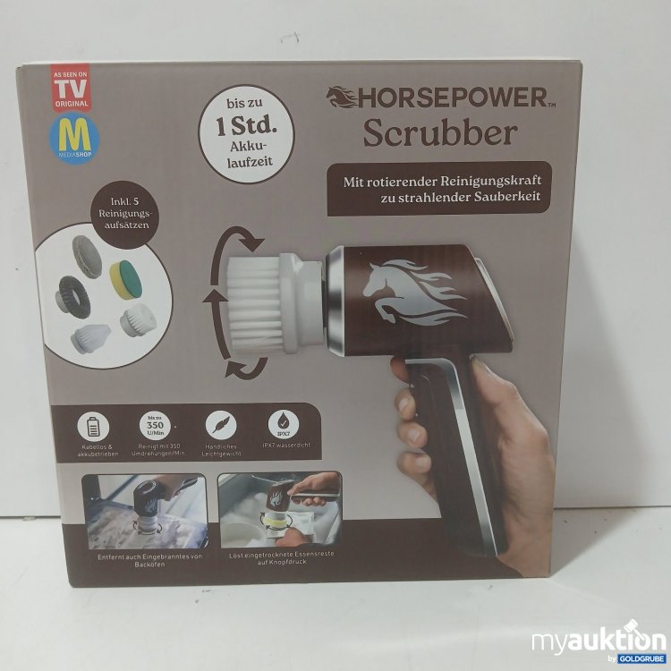 Artikel Nr. 466164 Artikel Nr. 466164: Horsepower Scrubber elektrische Reinigungsbürste mit 5 Aufsätzen