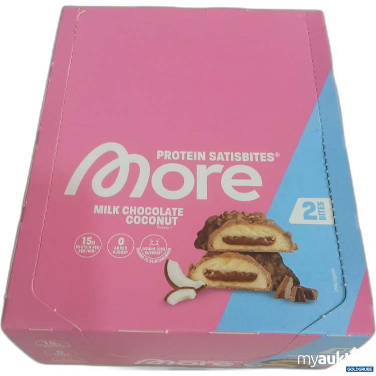 Artikel Nr. 993164 Artikel Nr. 993164: More Protein Satisbites milk Chocolate Coconut Flavour 12x50g
