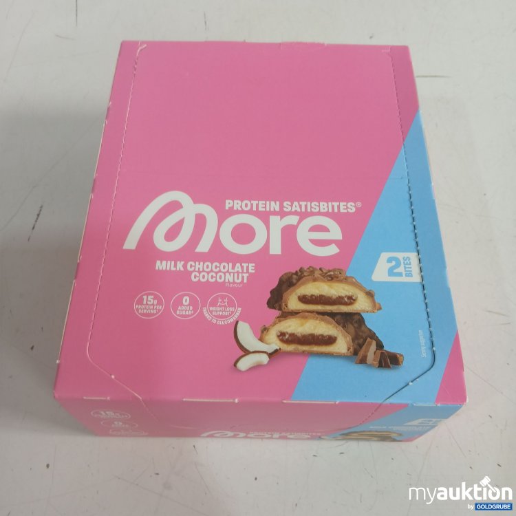 Artikel Nr. 993164 Artikel Nr. 993164: More Protein Satisbites milk Chocolate Coconut Flavour 12x50g