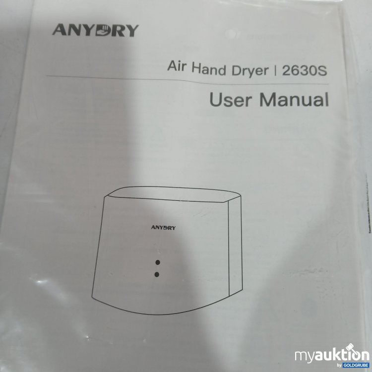 Artikel Nr. 827165: Anydry Air Hand Dryer 2630S