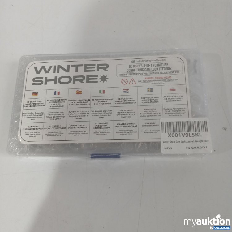 Artikel Nr. 862166: WINTER SHORE 80-teiliges 3-in-1 Möbel-Verbindungsbeschlags-Set (Cam Lock Fittings)