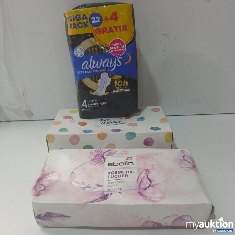 Artikel Nr. 933166: always Ultra Secure Night GIGA PACK 22+4 TEXT=Inhalt: 26 stk. & Kosmetiktücher 2x