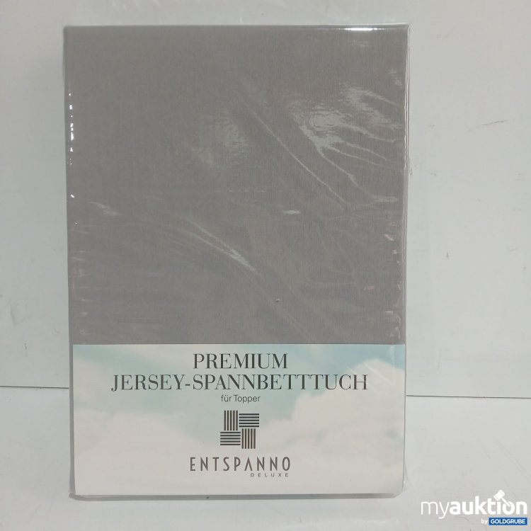 Artikel Nr. 463167 Artikel Nr. 463167: Entspanno Premium Jersey Spannbetttuch für Topper 90/100x200/220cm lichtgrau