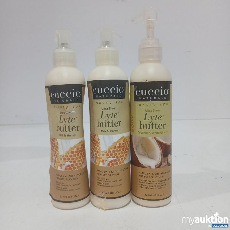Artikel Nr. 886167: Cuccio Naturale Luxury Spa Ultra Sheer Lyte Butter  je 237ml 2x Milk & Honey 1x Coconut & White Ginger