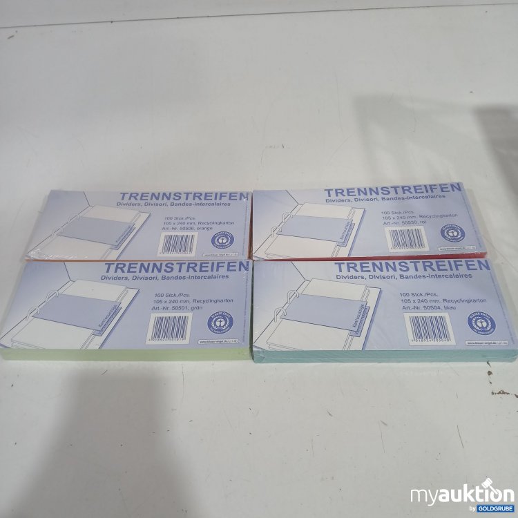 Artikel Nr. 951167: Trennstreifen diverse Farben 4x100Stk 