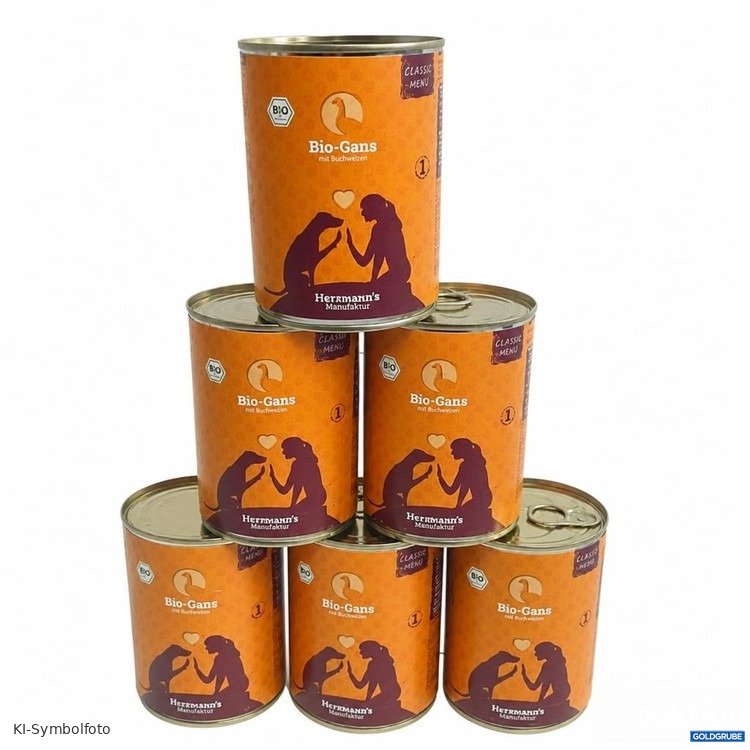 Artikel Nr. 471168: Herrmann's Bio-Gans mit Buchweizen Hundenahrung 6x400g