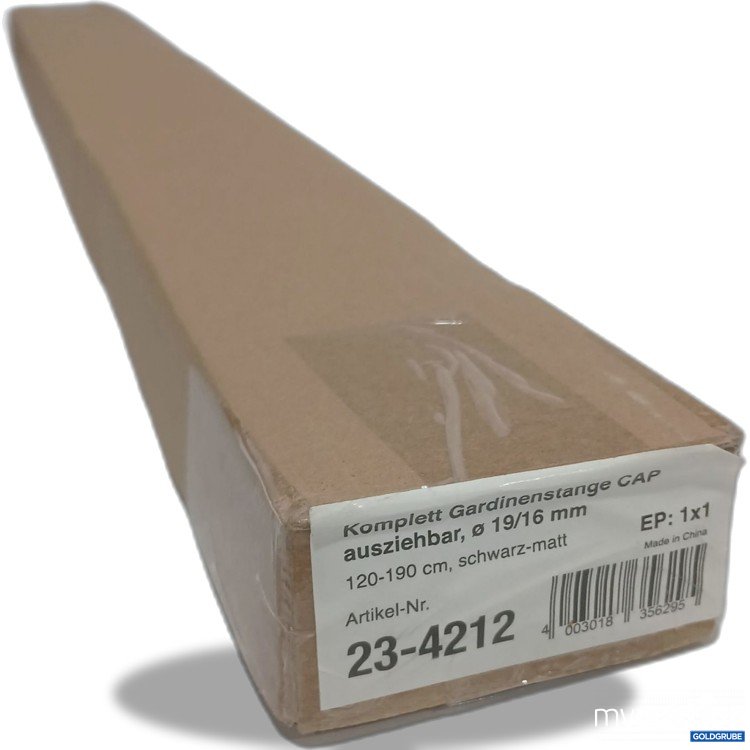 Artikel Nr. 915168: Komplett Gardinenstange CAP ausziehbar 19/16mm 120-190cm
