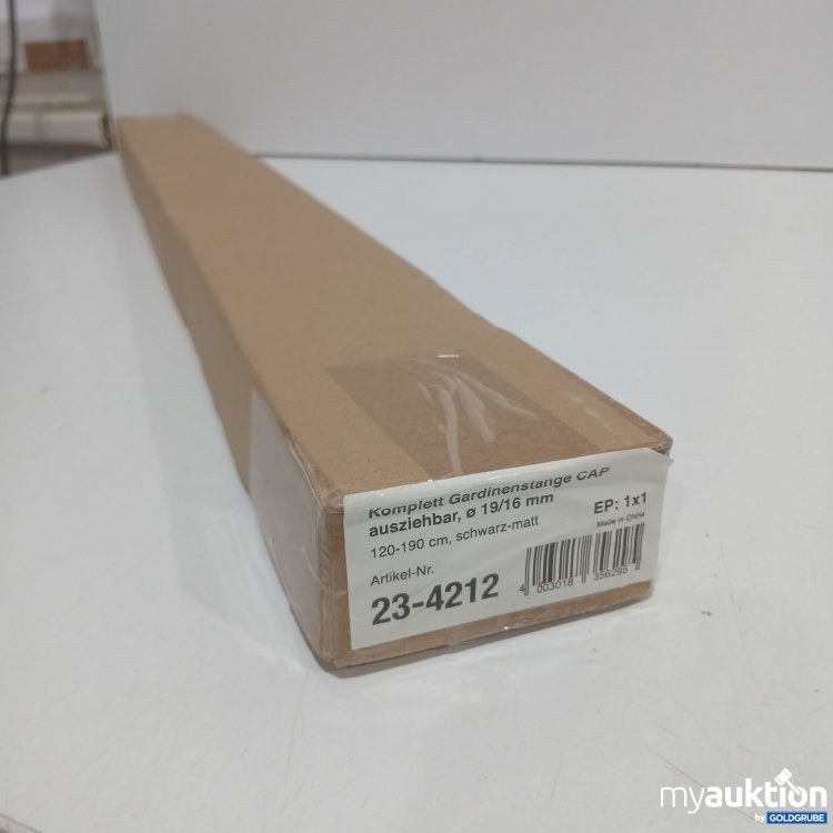 Artikel Nr. 915168: Komplett Gardinenstange CAP ausziehbar 19/16mm 120-190cm